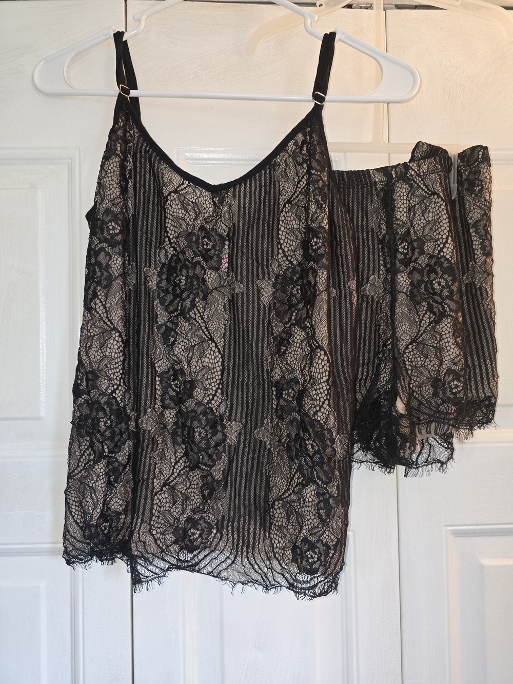 Vince Camuto Black Lace Camisole and Short Sleep Set
